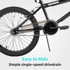 image:imageJOYSTAR 20 24 Inch Kids BMX Bike for Boys and Girls Age 712  Freestyle Bicycle for Beginner Level Riders with Dual Hand Brakes amp 2 Pegs  24 Kids BikeBlack