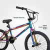 image:imageJOYSTAR 20 24 Inch Kids BMX Bike for Boys and Girls Age 712  Freestyle Bicycle for Beginner Level Riders with Dual Hand Brakes amp 2 Pegs  24 Kids BikeOil Slick