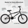 image:imageJOYSTAR 20 24 Inch Kids BMX Bike for Boys and Girls Age 712  Freestyle Bicycle for Beginner Level Riders with Dual Hand Brakes amp 2 Pegs  24 Kids BikeBlack