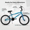 image:imageJOYSTAR 20 24 Inch Kids BMX Bike for Boys and Girls Age 712  Freestyle Bicycle for Beginner Level Riders with Dual Hand Brakes amp 2 Pegs  24 Kids BikeBlue