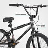 image:imageJOYSTAR 20 24 Inch Kids BMX Bike for Boys and Girls Age 712  Freestyle Bicycle for Beginner Level Riders with Dual Hand Brakes amp 2 Pegs  24 Kids BikeBlack