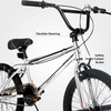 image:imageJOYSTAR 20 24 Inch Kids BMX Bike for Boys and Girls Age 712  Freestyle Bicycle for Beginner Level Riders with Dual Hand Brakes amp 2 Pegs  24 Kids BikeSilver