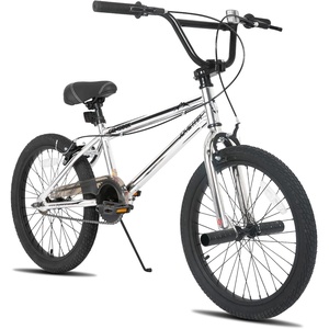 image:imageJOYSTAR 20 24 Inch Kids BMX Bike for Boys and Girls Age 712  Freestyle Bicycle for Beginner Level Riders with Dual Hand Brakes amp 2 Pegs  24 Kids BikeSilver