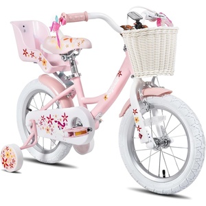 image:imageJOYSTAR Unicorn Kids Bike for Girls Ages 29 Years Old 12 14 16 18 Inch Kids Bike with Training Wheels Doll Seat Streamers and Basket Toddler Girl Bicycle Multiple ColorsPink