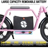 image:imageJOYSTAR Starmoto Electric Scooter for Teens Ages 612 Max 8 Miles 155 Mph by 250W Motor 16 Wheel Thumb Throttle Easy to Ride amp Assemble EScooter with Seat for TeensPink