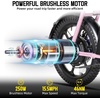 image:imageJOYSTAR Starmoto Electric Scooter for Teens Ages 612 Max 8 Miles 155 Mph by 250W Motor 16 Wheel Thumb Throttle Easy to Ride amp Assemble EScooter with Seat for TeensPink