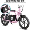 image:imageJOYSTAR Starmoto Electric Scooter for Teens Ages 612 Max 8 Miles 155 Mph by 250W Motor 16 Wheel Thumb Throttle Easy to Ride amp Assemble EScooter with Seat for TeensPink