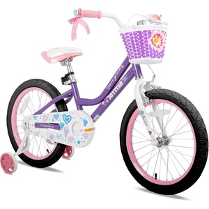 image:imageJOYSTAR 20 24 Inch Girls Bike for Kids Ages 612 Years Old 20 Inch Kids Bike with Training Wheels 24 Girls Bicycle with Handbrake amp KickstandPurple