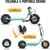 image:imageJOYSTAR 12 Electric Scooter for Kids Ages 612 Foldable EScooter  Max 8 Miles 136 Mph by 250W Motor 12 Wheel Thumb Throttle Easy to AssembleBlue