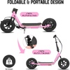 image:imageJOYSTAR 12 Electric Scooter for Kids Ages 612 Foldable EScooter  Max 8 Miles 136 Mph by 250W Motor 12 Wheel Thumb Throttle Easy to AssemblePink