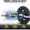 image:imageJOYSTAR 12 Electric Scooter for Kids Ages 612 Foldable EScooter  Max 8 Miles 136 Mph by 250W Motor 12 Wheel Thumb Throttle Easy to AssemblePurple