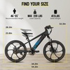 image:imageJOYSTAR 20 24 Electric Bike for Kids Boys Girls Teens Ages 7  Electric Mountain Bike Removable Battery 250W Motor Kids Ebikes Disc BrakesBlack