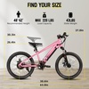 image:imageJOYSTAR 20 24 Electric Bike for Kids Boys Girls Teens Ages 7  Electric Mountain Bike Removable Battery 250W Motor Kids Ebikes Disc BrakesPink