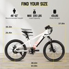 image:imageJOYSTAR 20 24 Electric Bike for Kids Boys Girls Teens Ages 7  Electric Mountain Bike Removable Battery 250W Motor Kids Ebikes Disc BrakesWhite
