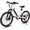 image:imageJOYSTAR 20 24 Electric Bike for Kids Boys Girls Teens Ages 7  Electric Mountain Bike Removable Battery 250W Motor Kids Ebikes Disc BrakesWhite