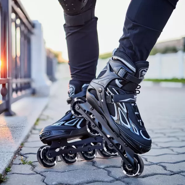 image2PM SPORTS 4 Pack 70mm 82A Inline Skate Wheels with ABEC7 Bearing IndoorOutdoor Inline Skates Wheels Luggage Wheels  70 MMBlack