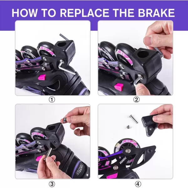 image2PM SPORTS Inline Skate Brake Stopper Replacement Brake PadType 1Vinal