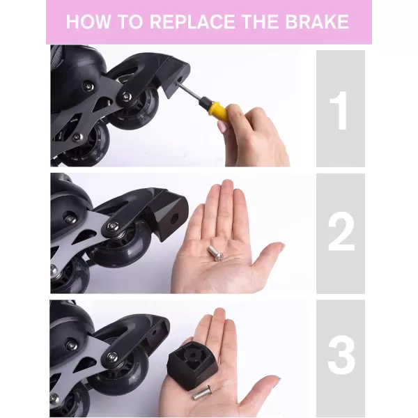 image2PM SPORTS Inline Skate Brake Stopper Replacement Brake PadType 2Cytia
