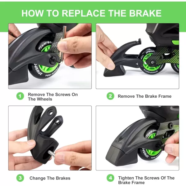 image2PM SPORTS Inline Skate Brake Stopper Replacement Brake PadType 3Torinx