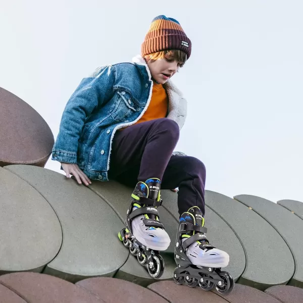 image2PM SPORTS Inline Skates for Girls Boys Kids Age 48 58 612 812 with Light Up Wheels Adjustable Inline Skates for Women Youth Size 11C 1 2 3 4 5 6 7 8Green