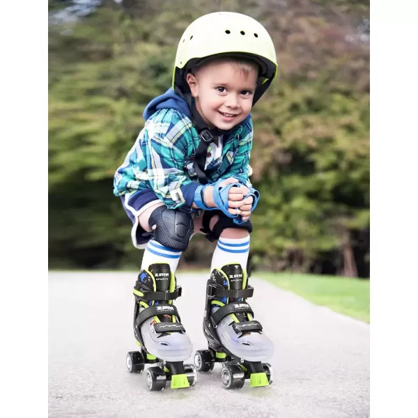 image2PM SPORTS Roller Skates for Girls Boys Kids Age 46 58 612 812 with Light Up Wheels Adjustable Youth Rollerskates Size 10C 11C 12C 13C 1 2 3 4 5 6Green