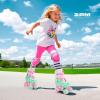 image2PM SPORTS 4 Size Adjustable Light Up Roller Skates for Girls Flashing 4 Wheels Beginner Kids Rollerskates for Age 58 812Green