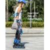 image2PM SPORTS Vinal Girls Adjustable Flashing Inline Skates All Wheels Light Up Fun Illuminating Skates for Kids Men Adult Women and BoysAzure  Blue