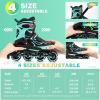 image2PM SPORTS Vinal Girls Adjustable Flashing Inline Skates All Wheels Light Up Fun Illuminating Skates for Kids Men Adult Women and BoysMint
