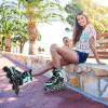 image2PM SPORTS Vinal Girls Adjustable Flashing Inline Skates All Wheels Light Up Fun Illuminating Skates for Kids Men Adult Women and BoysMint
