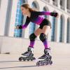 image2PM SPORTS Vinal Girls Adjustable Flashing Inline Skates All Wheels Light Up Fun Illuminating Skates for Kids Men Adult Women and BoysPurple  Pink