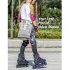 image2PM SPORTS Vinal Girls Adjustable Flashing Inline Skates All Wheels Light Up Fun Illuminating Skates for Kids Men Adult Women and BoysViolet  Magenta