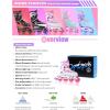 image2PM SPORTS Vinal Girls Adjustable Flashing Inline Skates All Wheels Light Up Fun Illuminating Skates for Kids Men Adult Women and BoysWhite  Pink