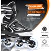 image2PM SPORTS Vinal Girls Adjustable Flashing Inline Skates All Wheels Light Up Fun Illuminating Skates for Kids Men Adult Women and BoysWhite