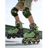 image2PM SPORTS Inline Skates for Kids Boys Ages 58 812 46 612 with Light Up Wheels Adjustable Kids Roller Skates Blades for Beginner Youth Indoor Outdoor Size 11C 1 2 3 4 5 6 7Green