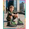 image2PM SPORTS Inline Skates for Kids Boys Ages 58 812 46 612 with Light Up Wheels Adjustable Kids Roller Skates Blades for Beginner Youth Indoor Outdoor Size 11C 1 2 3 4 5 6 7Green