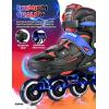 image2PM SPORTS Inline Skates for Kids Boys Ages 58 812 46 612 with Light Up Wheels Adjustable Kids Roller Skates Blades for Beginner Youth Indoor Outdoor Size 11C 1 2 3 4 5 6 7Black