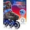 image2PM SPORTS Inline Skates for Kids Boys Ages 58 812 46 612 with Light Up Wheels Adjustable Kids Roller Skates Blades for Beginner Youth Indoor Outdoor Size 11C 1 2 3 4 5 6 7Black