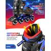 image2PM SPORTS Inline Skates for Kids Boys Ages 58 812 46 612 with Light Up Wheels Adjustable Kids Roller Skates Blades for Beginner Youth Indoor Outdoor Size 11C 1 2 3 4 5 6 7Black