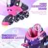 image2PM SPORTS Inline Skates for Kids Girls Ages 58 812 35 46 612 1014 with Light Up Wheels Adjustable Kids Roller Skates Blades for Toddler Beginner Youth Indoor Outdoor Size 11C 1 2 3 4 5 6 7 8Purple Pink