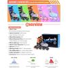 image2PM SPORTS Inline Skates for Kids Girls Ages 58 812 35 46 612 1014 with Light Up Wheels Adjustable Kids Roller Skates Blades for Toddler Beginner Youth Indoor Outdoor Size 11C 1 2 3 4 5 6 7 8Orange