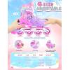 image2PM SPORTS Inline Skates for Kids Girls Ages 58 812 35 46 612 1014 with Light Up Wheels Adjustable Kids Roller Skates Blades for Toddler Beginner Youth Indoor Outdoor Size 11C 1 2 3 4 5 6 7 8Rose Red