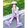 image2PM SPORTS Inline Skates for Kids Girls Ages 58 812 35 46 612 1014 with Light Up Wheels Adjustable Kids Roller Skates Blades for Toddler Beginner Youth Indoor Outdoor Size 11C 1 2 3 4 5 6 7 8Purple Blue