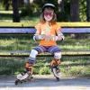 image2PM SPORTS Inline Skates for Kids Girls Ages 58 812 35 46 612 1014 with Light Up Wheels Adjustable Kids Roller Skates Blades for Toddler Beginner Youth Indoor Outdoor Size 11C 1 2 3 4 5 6 7 8Orange