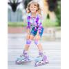image2PM SPORTS Inline Skates for Kids Girls Ages 58 812 35 46 612 1014 with Light Up Wheels Adjustable Kids Roller Skates Blades for Toddler Beginner Youth Indoor Outdoor Size 11C 1 2 3 4 5 6 7 8Purple Blue