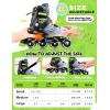 image2PM SPORTS Inline Skates for Kids Girls Ages 58 812 35 46 612 1014 with Light Up Wheels Adjustable Kids Roller Skates Blades for Toddler Beginner Youth Indoor Outdoor Size 11C 1 2 3 4 5 6 7 8Green
