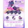 image2PM SPORTS Inline Skates for Kids Girls Ages 58 812 35 46 612 1014 with Light Up Wheels Adjustable Kids Roller Skates Blades for Toddler Beginner Youth Indoor Outdoor Size 11C 1 2 3 4 5 6 7 8Purple Pink