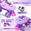image2PM SPORTS Roller Skates for Girls Boys Kids Age 46 58 612 812 with Light Up Wheels Adjustable Youth Rollerskates Size 10C 11C 12C 13C 1 2 3 4 5 6Purple