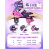 image2PM SPORTS Roller Skates for Girls Boys Kids Age 46 58 612 812 with Light Up Wheels Adjustable Youth Rollerskates Size 10C 11C 12C 13C 1 2 3 4 5 6Purple Pink