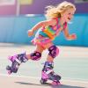 image2PM SPORTS Roller Skates for Girls Boys Kids Age 46 58 612 812 with Light Up Wheels Adjustable Youth Rollerskates Size 10C 11C 12C 13C 1 2 3 4 5 6Purple Pink