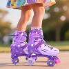 image2PM SPORTS Roller Skates for Girls Boys Kids Age 46 58 612 812 with Light Up Wheels Adjustable Youth Rollerskates Size 10C 11C 12C 13C 1 2 3 4 5 6Purple